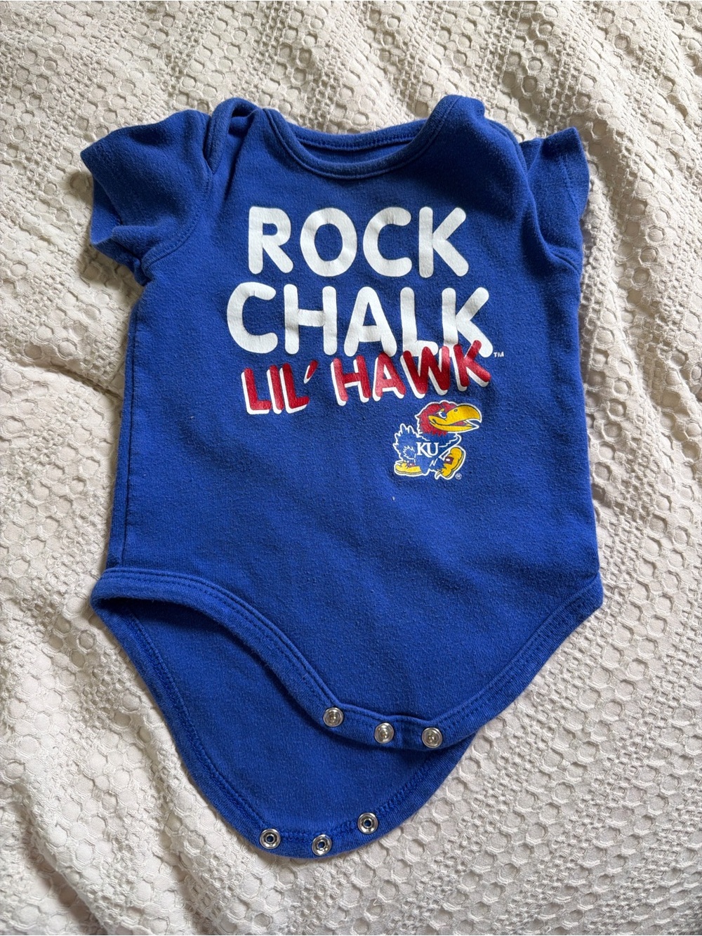 Lil' Hawk 'Rock Chalk' Blue Baby Bodysuit
